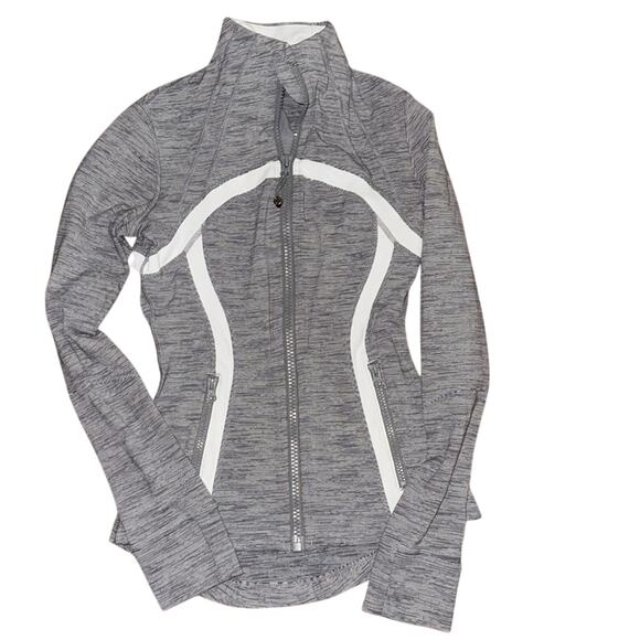 Lululemon Define Jacket Gray White Size 4 - Picture 4 of 6